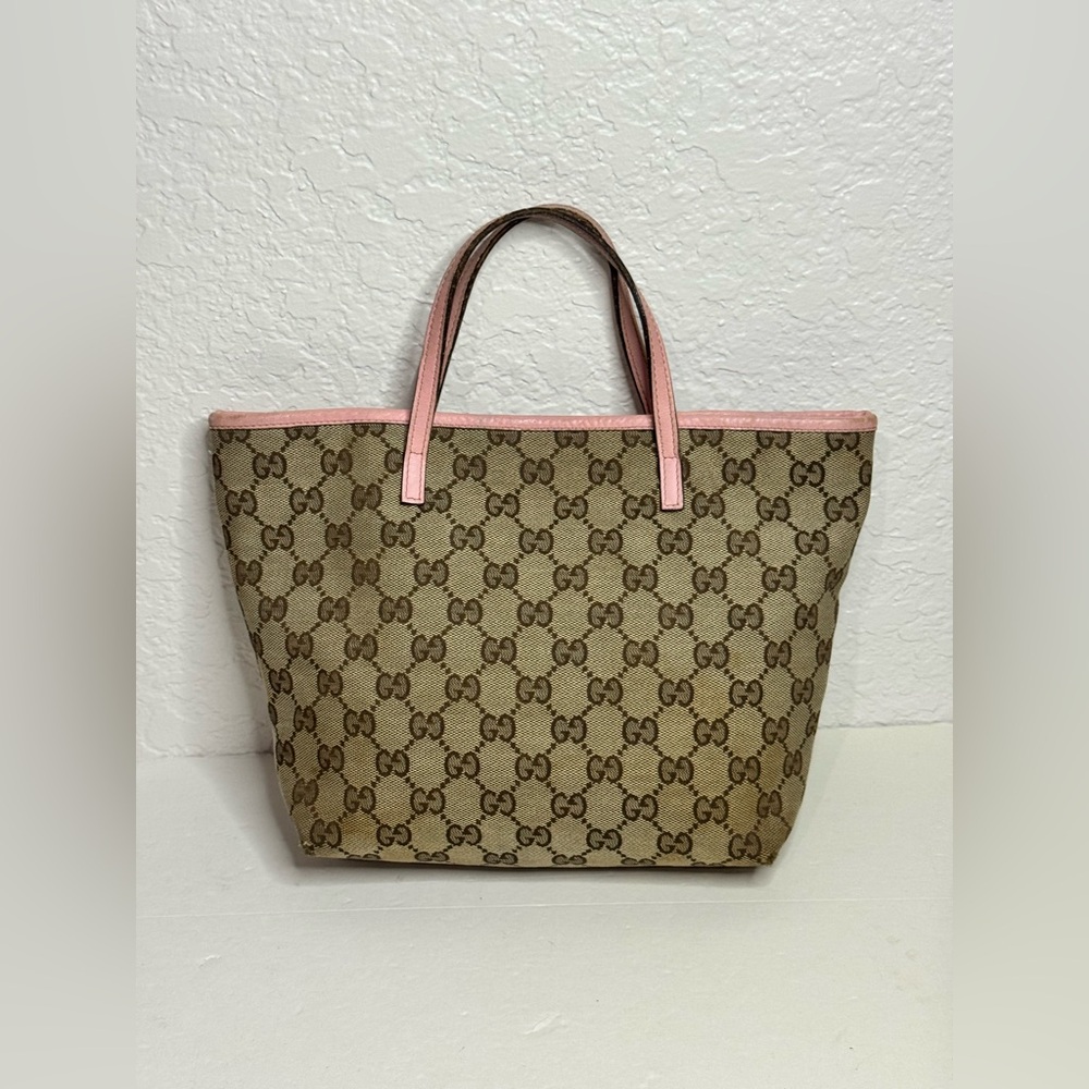 GUCCI GG Monogram Mini Zoo Bird Tote Pink - Picture 3 of 16